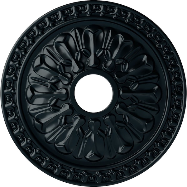 Ekena Millwork Warsaw Ceiling Medallion (Fits Canopies up to 3 1/2"), 18"OD x 3 1/2"ID x 1 3/8"P, Night Shade CM18WANSF - main